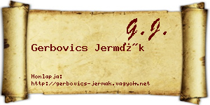 Gerbovics Jermák névjegykártya